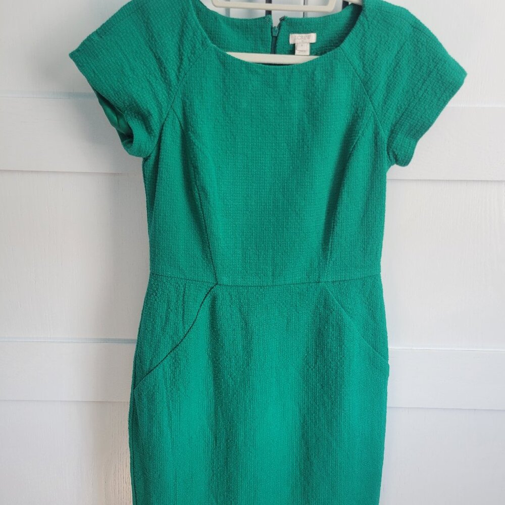 EUC | J.Crew Factory Kelly Green Cap Sleeve Dress